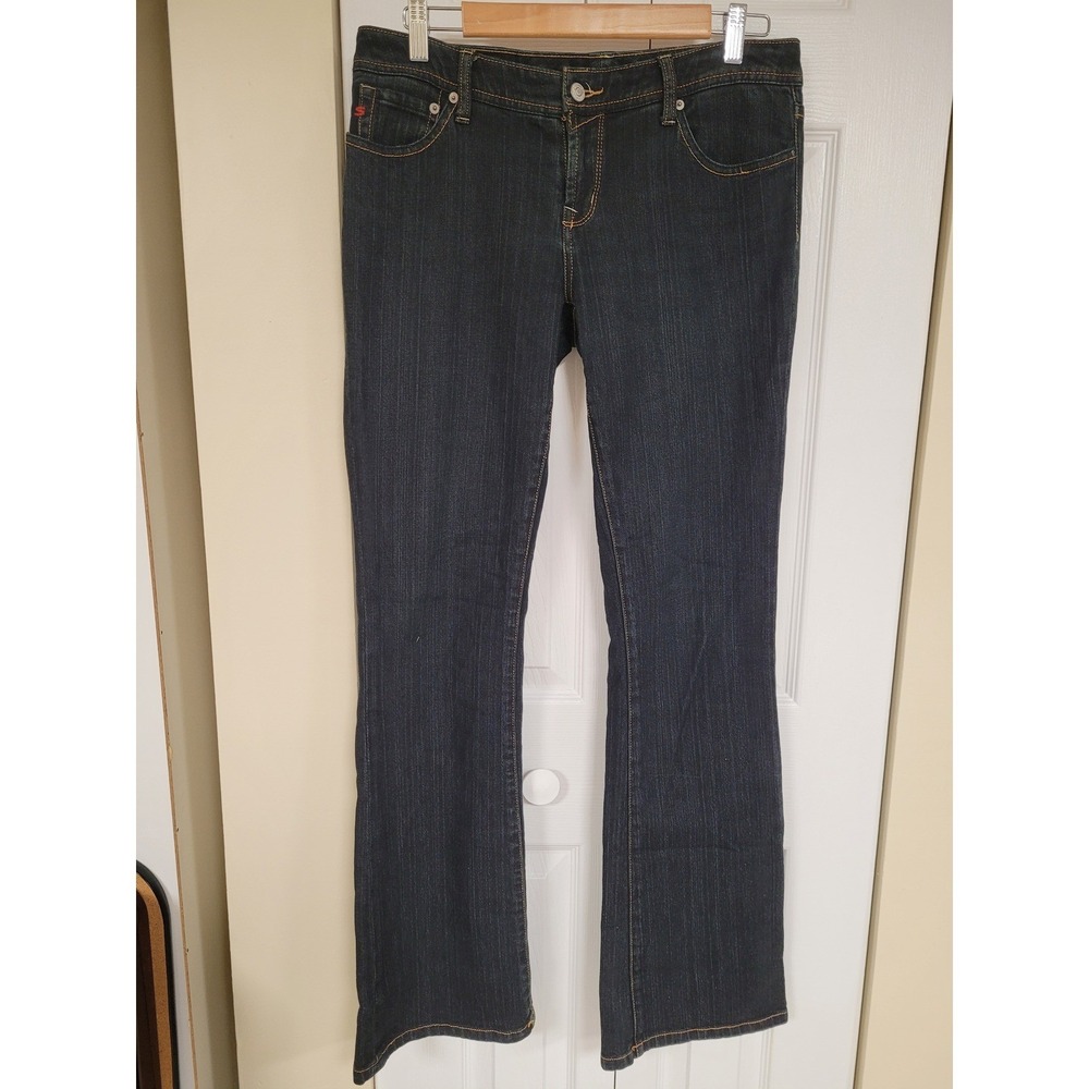 Seven 7 Classic Flare Jeans Womens Dark Wash Y2K Denim Designer Size‎ 31X34